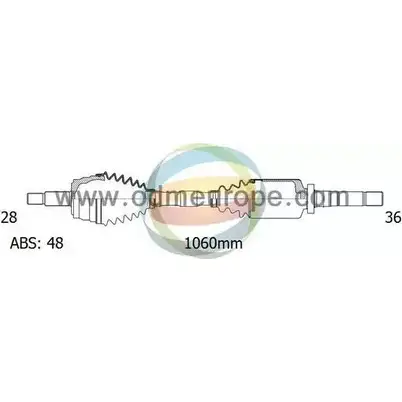 Приводной вал ODM-MULTIPARTS F0G9N 18-012661 3753201 F YOKV изображение 0