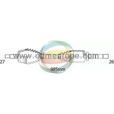 Приводной вал ODM-MULTIPARTS 7R388 PH 3753225 40DW2KA 18-012900