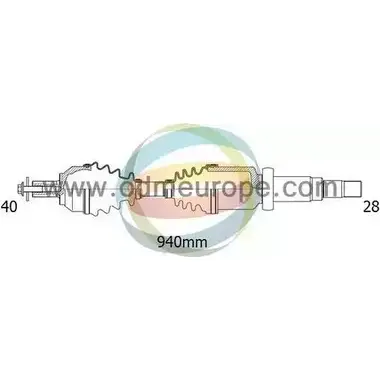 Приводной вал ODM-MULTIPARTS 18-012950 3753230 YME50W P1QW C