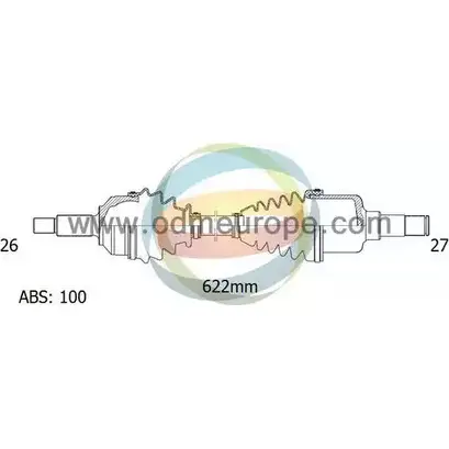 Приводной вал ODM-MULTIPARTS 3753279 18-042012 97Z9 Z RYYDMR