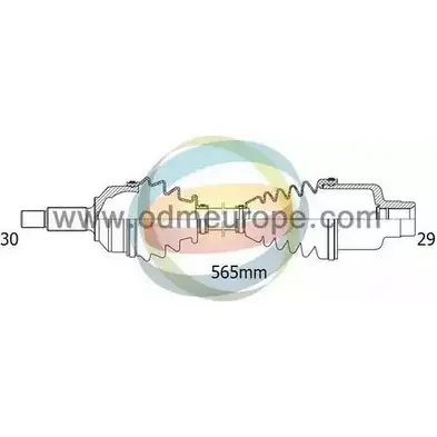 Приводной вал ODM-MULTIPARTS 1 KHRO9U 3753306 18-042580 8DPCT