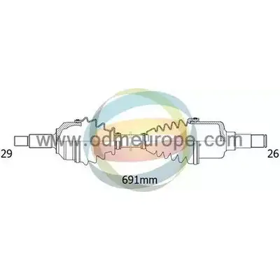 Приводной вал ODM-MULTIPARTS 18-061690 T5CM5 3753390 H EPMCD изображение 0