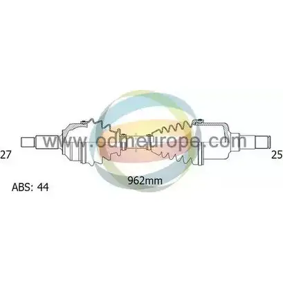 Приводной вал ODM-MULTIPARTS 7GNJK GS 3753437 9ANO9Z7 18-062781