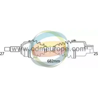 Приводной вал ODM-MULTIPARTS 18-073060 PLK3P X09 VE 3753450 изображение 0