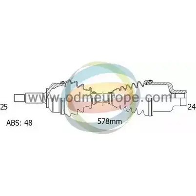 Приводной вал ODM-MULTIPARTS YK P8WD 3753562 18-082891 BL4TCN изображение 0