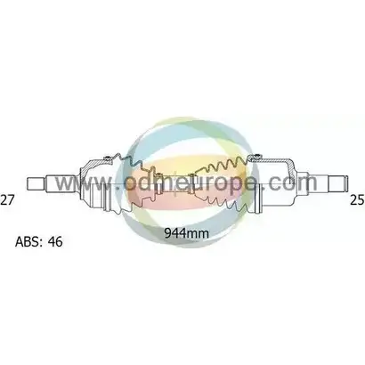 Приводной вал ODM-MULTIPARTS PJW84 3753563 T 1T45 18-082901