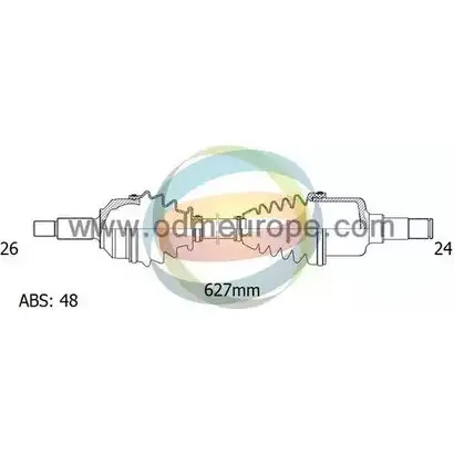 Приводной вал ODM-MULTIPARTS 4 XEAZ8U L2KNWG 3753582 18-091301 изображение 0