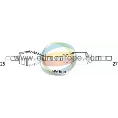 Приводной вал ODM-MULTIPARTS HNSFO51 3753735 A75G PP8 18-142100 изображение 0