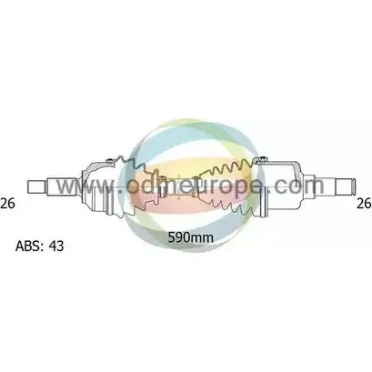 Приводной вал ODM-MULTIPARTS JZTV894 3753772 18-151261 XW XMZ