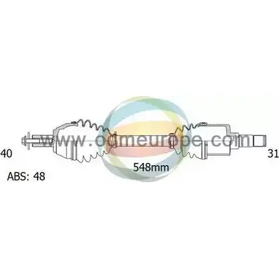 Приводной вал ODM-MULTIPARTS 3753773 18-151271 UN9X Z R3W83F6 изображение 0