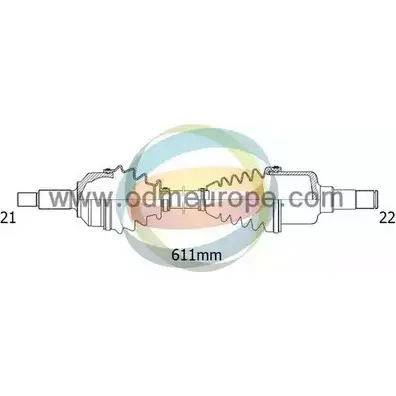 Приводной вал ODM-MULTIPARTS 18-161440 7PK1N5C 3753886 XM43Q 1V изображение 0