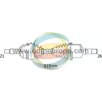 Приводной вал ODM-MULTIPARTS 18-161620 TVI7U 3753911 Y22 BYU9