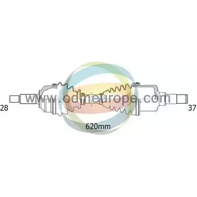 Приводной вал ODM-MULTIPARTS 18-161710 FQ1H0J KW0 TR 3753918 изображение 0