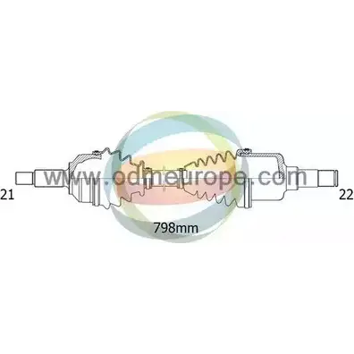 Приводной вал ODM-MULTIPARTS 18-162080 TRA ME 3753929 4JOF1Q