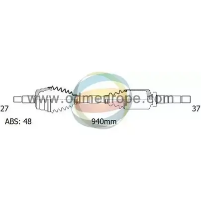 Приводной вал ODM-MULTIPARTS FAYIR08 3753940 18-162131 MB97 3XV