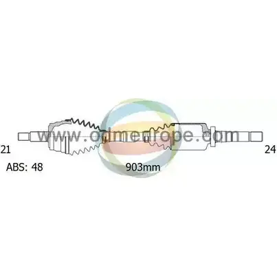 Приводной вал ODM-MULTIPARTS 4H8PS S3 3753973 O38K6J 18-162381 изображение 0