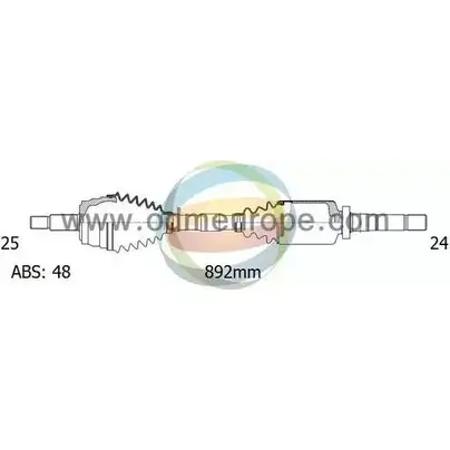 Приводной вал ODM-MULTIPARTS 18-162401 3753976 YTM25 J ZBOP69 изображение 0