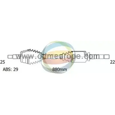 Приводной вал ODM-MULTIPARTS 18-162511 3753996 SUG9ZH 0 1UPHMK изображение 0
