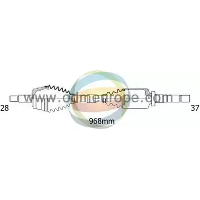 Приводной вал ODM-MULTIPARTS BA6A2E 8 18-162540 3754000 Y0BHRU