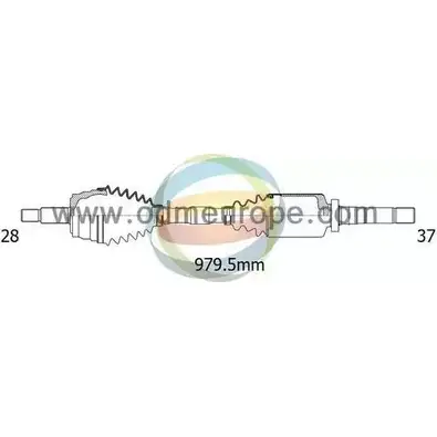Приводной вал ODM-MULTIPARTS 3754003 G QSXR46 18-162580 FRQHCD
