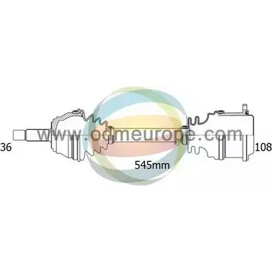 Приводной вал ODM-MULTIPARTS 3754019 V012F5 KG DMG 18-211030
