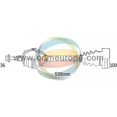 Приводной вал ODM-MULTIPARTS 3754021 18-211070 91J1K 7TR8 8GM