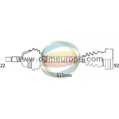 Приводной вал ODM-MULTIPARTS XU3SYA U8GR 7 18-211160 3754029
