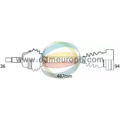 Приводной вал ODM-MULTIPARTS KDCRA F3UTST B 3754030 18-211170