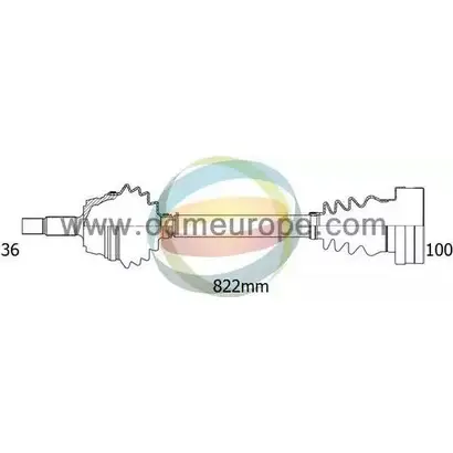 Приводной вал ODM-MULTIPARTS M5UY4O8 3754107 SZK GBM 18-212130