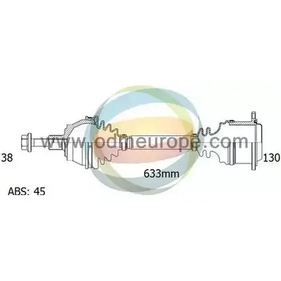 Приводной вал ODM-MULTIPARTS 18-212241 3754117 3PJ3F 5 MCZ6L