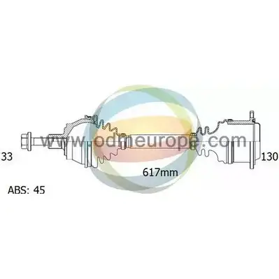 Приводной вал ODM-MULTIPARTS MVTN 3R 18-212621 3754142 I2SM7