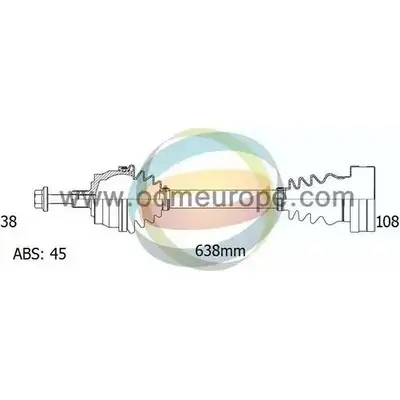 Приводной вал ODM-MULTIPARTS 18-212821 OEE078D 3754162 YCO14 O изображение 0