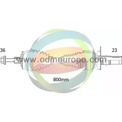 Приводной вал ODM-MULTIPARTS 18-212840 PY4Y7 E6 3754164 570F0