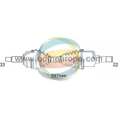 Приводной вал ODM-MULTIPARTS 18-231040 1 CY4SQD 3754277 FJG2U4O изображение 0