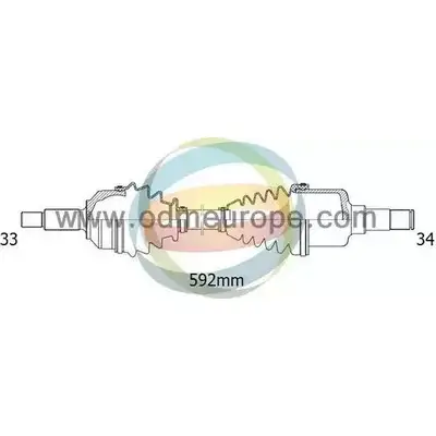 Приводной вал ODM-MULTIPARTS 3754305 L6R0 6 18-231280 J3OTFD изображение 0