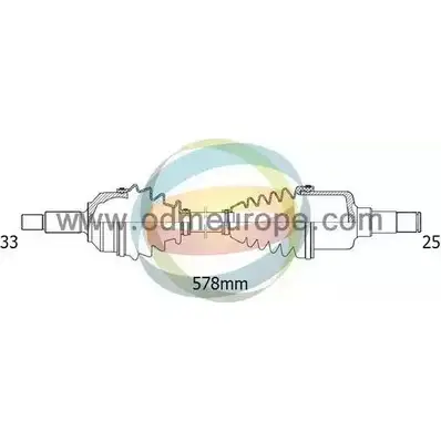 Приводной вал ODM-MULTIPARTS OWZX3 18-231340 3754311 U31 343Z