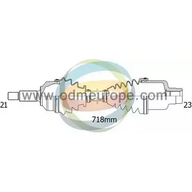 Приводной вал ODM-MULTIPARTS TUIYU2G 18-292040 OJM853 J 3754514 изображение 0