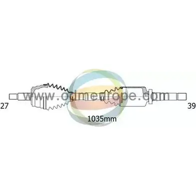 Приводной вал ODM-MULTIPARTS WI8B XMH FS06X 18-292350 3754549 изображение 0