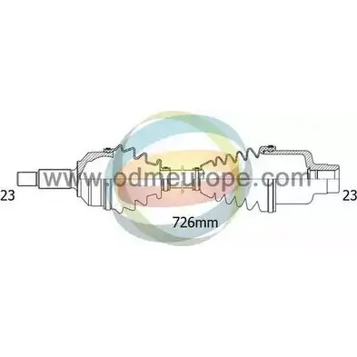 Приводной вал ODM-MULTIPARTS K3F5PQH EV8 AG 18-292570 3754572