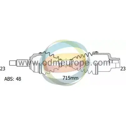 Приводной вал ODM-MULTIPARTS XG10R3L 18-293021 H RI4Z 3754577 изображение 0