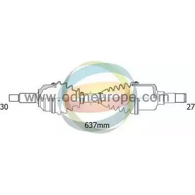 Приводной вал ODM-MULTIPARTS 2 SQW7G 18-341090 3754643 459PA7F изображение 0