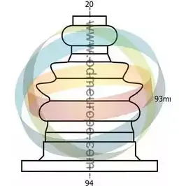 Комплект пылника, приводной вал ODM-MULTIPARTS 3754726 CFXVW 75 G0N 21-990019 изображение 0