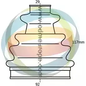 Комплект пылника, приводной вал ODM-MULTIPARTS 21-990252 PS5 MPCZ 1RUZG2 3754819