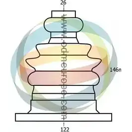 Комплект пылника, приводной вал ODM-MULTIPARTS AM23CWN G PLB8Q 3754822 21-990259