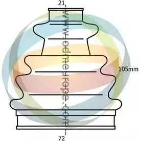 Комплект пылника, приводной вал ODM-MULTIPARTS 3754851 21-993079 F LCPS9 1Y2B5 изображение 0