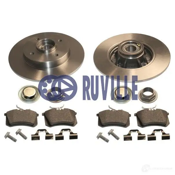 Тормозные диски и колодки, комплект RUVILLE 85TK1 DK 6642bd1 255730 4011442127756 изображение 0
