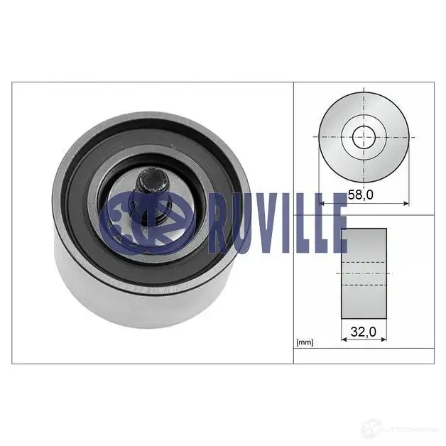 Обводной ролик ремня ГРМ RUVILLE 4011442034481 58409 C9T 37 254560 изображение 0