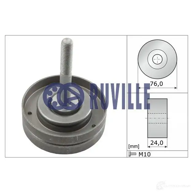 Обводной ролик приводного ремня RUVILLE 253369 4011442018078 MVRQR 7Z 56317