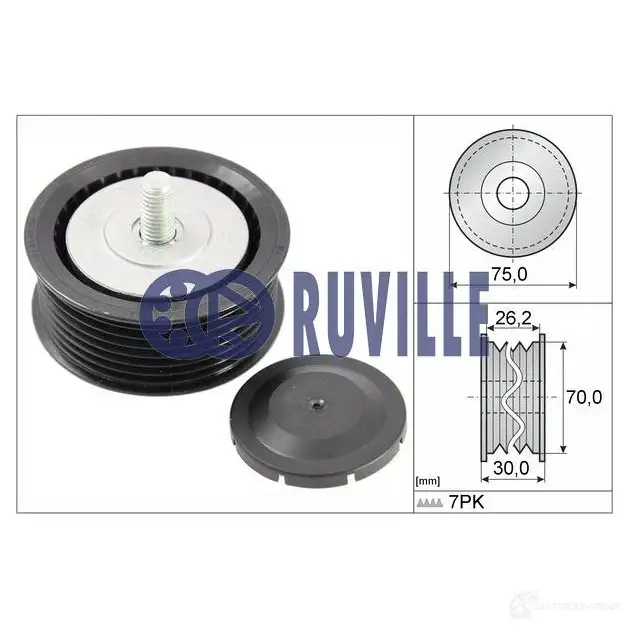 Обводной ролик приводного ремня RUVILLE YX T61DJ 4011442140793 253747 56724
