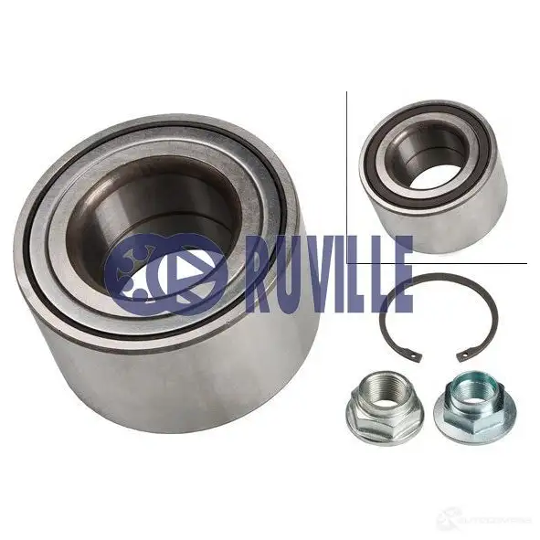 Подшипник ступицы колеса, комплект RUVILLE 256361 7054 4011442098902 HJ68 7 изображение 0